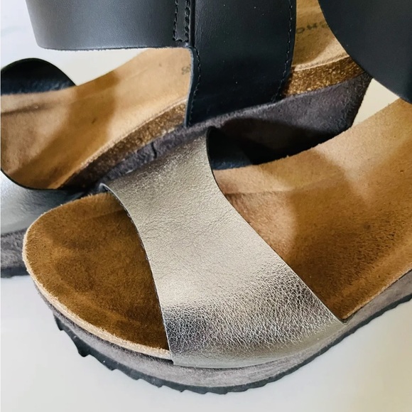 Chocolat Blu Miani Brown Suede and Silver Wedge Sandals, excellent condition 7 - Picture 3 of 11